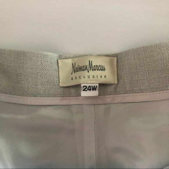 Neiman Marcus Silk Dress Pants Plus Size Fully Lined Ice Blue Grey Size 24 - Picture 7 of 12